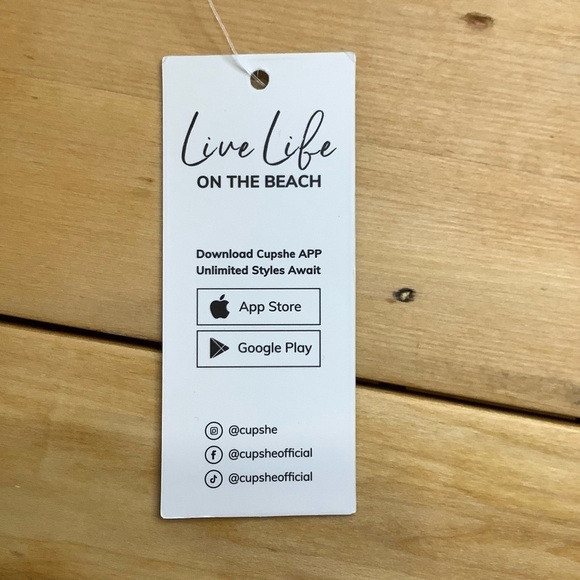 CUPSHE Colorblock One Shoulder Bikini Top & High Rise Bottoms Set - Picture 10 of 16